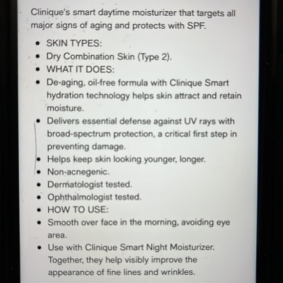 Clinique smart broad spectrum SPF 15 .5oz/15ml🌸 dry combination NEW - Picture 5 of 6